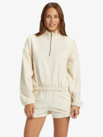 0 Half Zip Hike Quilted - Sweatshirt mit halbem Reißverschluss für Frauen Beige ARJFT04156 Roxy