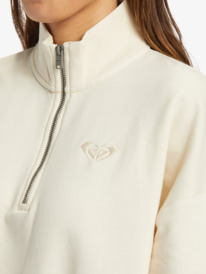 2 Half Zip Hike Quilted - Sweatshirt mit halbem Reißverschluss für Frauen Beige ARJFT04156 Roxy