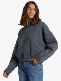 1 Bonfire Babe - Half-Zip Sweatshirt for Women  ARJFT04257 Roxy