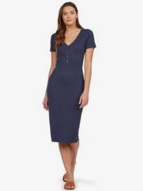 3 Short Sleeve Midi Dress - Robe midi manches courtes pour Femme  ARJKD03224 Roxy
