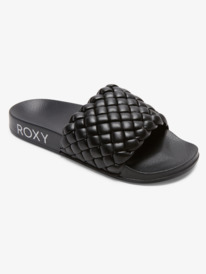 5 Slippy Puff - Slider Sandals for Women Black ARJL101052 Roxy