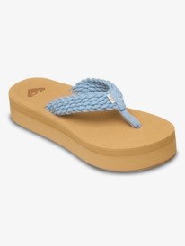0 Porto - Platform Flip-Flops for Women Blue ARJL101168 Roxy