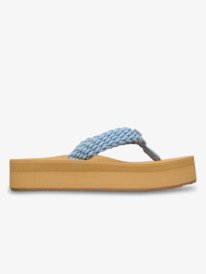 1 Porto - Platform Flip-Flops for Women Blue ARJL101168 Roxy