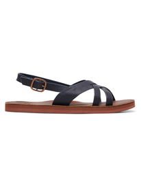 1 Tonya - Sandales en cuir pour Femme Bleu ARJL200714 Roxy