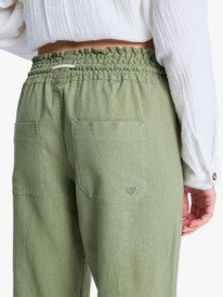 3 Oceanside - Pantal&oacute;n acampanado para Mujer Verde ARJNP03006 Roxy