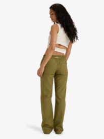 3 Oceanside - Pantalon évasé pour Femme Vert ARJNP03006 Roxy