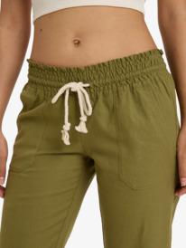 2 Oceanside - Wijd uitlopende broek voor Dames Green ARJNP03006 Roxy