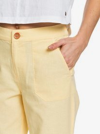 3 Oceanside - High Waisted Flared Beach Pants for Women Yellow ARJNP03155 Roxy