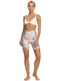 4 Kaileo High Waist - Short de Bicicleta para Mujer Blanco ARJNS03194 Roxy