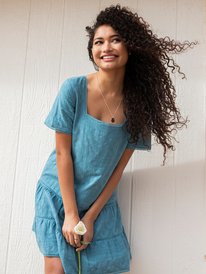 0 Short Sleeve Mini Dress - Pale Sun Rose für Frauen  ARJWD03422 Roxy