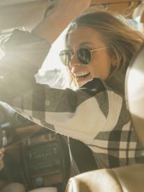 1 Let It Go Flannel - Long Sleeve Shirt for Women Black ARJWT03296 Roxy