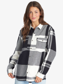 2 Let It Go Flannel - Long Sleeve Shirt for Women Black ARJWT03296 Roxy