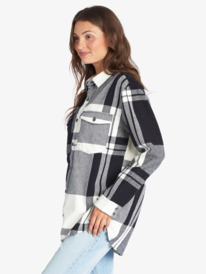 5 Let It Go Flannel - Long Sleeve Shirt for Women Black ARJWT03296 Roxy
