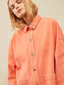 3 Kick Back Washed - Corduroy Long Sleeve Shirt for Women Orange ARJWT03322 Roxy