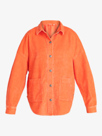 9 Kick Back Washed - Corduroy Long Sleeve Shirt for Women Orange ARJWT03322 Roxy