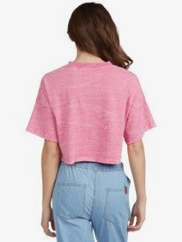 3 Washed Waves - T-shirt oversize pour Femme Rose ARJZT06964 Roxy