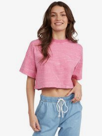 1 Washed Waves - T-shirt oversize pour Femme Rose ARJZT06964 Roxy