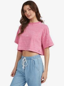 4 Washed Waves - T-shirt oversize pour Femme Rose ARJZT06964 Roxy