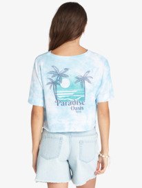 4 Happy Palms - Übergroßes T-Shirt für Frauen Blau ARJZT06980 Roxy