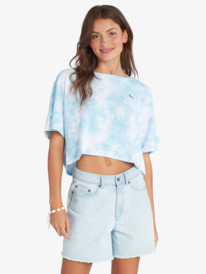 2 Happy Palms - Übergroßes T-Shirt für Frauen Blau ARJZT06980 Roxy