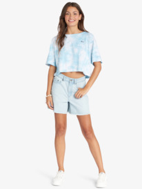 3 Happy Palms - Übergroßes T-Shirt für Frauen Blau ARJZT06980 Roxy