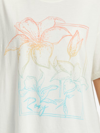 2 Linear Floral Oversized - T-shirt pour Femme Blanc ARJZT07594 Roxy