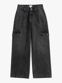 5 Celestial Dancer - Cargo Denim Pants for Girls 4 - 16 Black ERGDP03076 Roxy