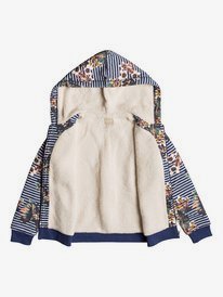 1 Earth Groove - Zip-Up Hoodie for Girls 8-16 Blue ERGFT03294 Roxy