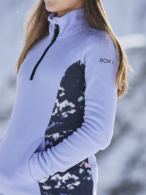 1 Sayna - Fleece met Halve Rits voor Meisjes Black ERGFT03756 Roxy