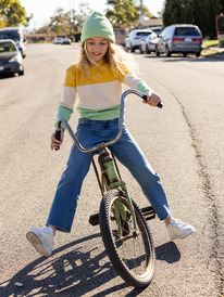 4 Down The River - Sudadera con Capucha para Chicas Verde ERGFT03761 Roxy