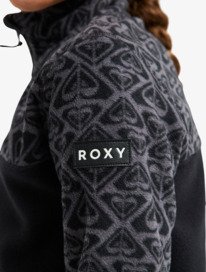 roxy, Whitecamp Half Zip - Velo técnico para raparigas 8-16, TRUE BLACK ROXYGRAM TONAL (kvj5) 6 Whitecamp Half Zip - Velo técnico para raparigas 8-16 Preto ERGFT03945 Roxy