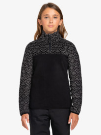 0 Whitecamp - Sweat à 1/2 fermeture éclair pour Filles 8-16 ans Noir ERGFT03945 Roxy