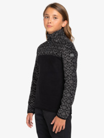 1 Whitecamp - Sweater met halve rits voor Meisjes 8-16 Black ERGFT03945 Roxy