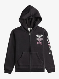 0 Surf Feeling - Zip-Up Hoodie for Girls 4 - 16 Black ERGFT03952 Roxy