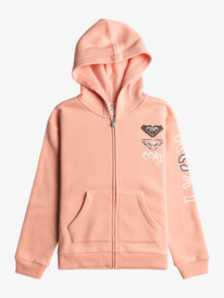 0 Surf Feeling - Zip-Up Hoodie for Girls 4 - 16 Pink ERGFT03952 Roxy