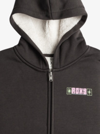 2 Different Pulses - Sudadera con Capucha y Cremallera para Chicas (4 - 16 años) Negro ERGFT03967 Roxy