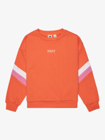 2 Active Teenager - Crew Neck Sweatshirt for Girls 4 - 16 Orange ERGFT03997 Roxy