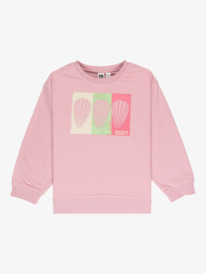 0 Morning - Sweat à col rond pour Filles 4-16 ans Rose ERGFT03998 Roxy