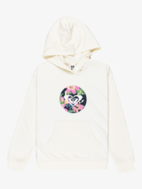 0 Rg Surf Hibiscus - Sweatshirt com capuz para Raparigas 4 - 16 Branco ERGFT04016 Roxy