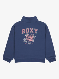 1 Different Rythme - Reißverschluss-Hoodie mit Sherpa-Futter für Mädchen 4-16 Blau ERGFT04019 Roxy