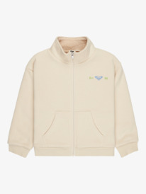0 Different Rythme - Sweat à capuche zippé avec doublure en sherpa pour Fille 4-16 Beige ERGFT04019 Roxy