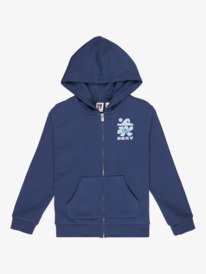 0 Surf Feeling Zipped Brushed - Zip Hoodie for Girls 4-16 Blue ERGFT04020 Roxy