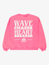 4 Lineup Brushed - Oversized Sweatshirt for Girls 4-16 Pink ERGFT04021 Roxy
