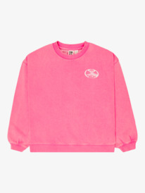 3 Lineup Brushed - Oversized Sweatshirt for Girls 4-16 Pink ERGFT04021 Roxy