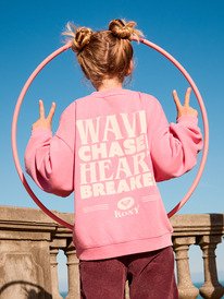 2 Lineup Brushed - Oversized Sweatshirt for Girls 4-16 Pink ERGFT04021 Roxy