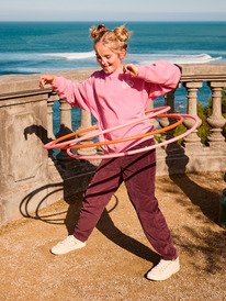 1 Lineup Brushed - Oversized Sweatshirt for Girls 4-16 Pink ERGFT04021 Roxy