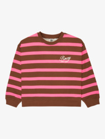 5 Little Things - Sweatshirt às riscas de estilo descontraído para raparigas 4-16 Pink ERGFT04023 Roxy