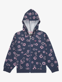 0 Twenty Five Miles - Printed Zip Hoodie for Girls 4-16 Blue ERGFT04024 Roxy