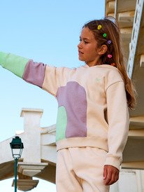 1 Remember The Name - Kapuzenpulli mit Colour Blocking für Mädchen 4-16 Beige ERGFT04032 Roxy