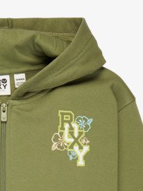 2 Midnight Hike Brushed - Zip-Up Hoodie for Girls 4-16 Green ERGFT04039 Roxy